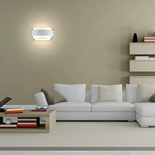 Glighone Applique da Parete Interni Lampada a Muro Applique LED Moderne in Metallo 5W per Decorazione Soggiorno Camera da Letto Bagno Colore Bianco Caldo - 6
