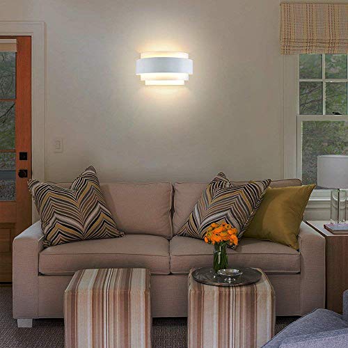 Glighone Applique da Parete Interni Lampada a Muro Applique LED Moderne in Metallo 5W per Decorazione Soggiorno Camera da Letto Bagno Colore Bianco Caldo - 8