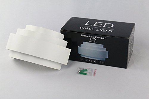 Glighone Applique da Parete Interni Lampada a Muro Applique LED Moderne in Metallo 5W per Decorazione Soggiorno Camera da Letto Bagno Colore Bianco Caldo - 9