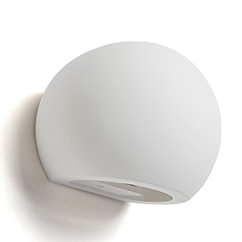 DECKEY Lampada Da Parete In Ceramica, Illuminazione Decorativa In Gesso Applique LED Up Down, Luce Effetto Interno Linee Di Disegno Moderno Semplice (02) - 2
