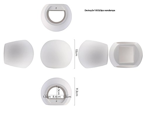 DECKEY Lampada Da Parete In Ceramica, Illuminazione Decorativa In Gesso Applique LED Up Down, Luce Effetto Interno Linee Di Disegno Moderno Semplice (02) - 3