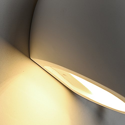 DECKEY Lampada Da Parete In Ceramica, Illuminazione Decorativa In Gesso Applique LED Up Down, Luce Effetto Interno Linee Di Disegno Moderno Semplice (02) - 6