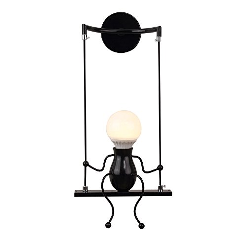 Create for Life Lampada da parete E27 Applique da parete interni,Lampada da parete dell’annata LED per barra, stanza dei bambini - 8