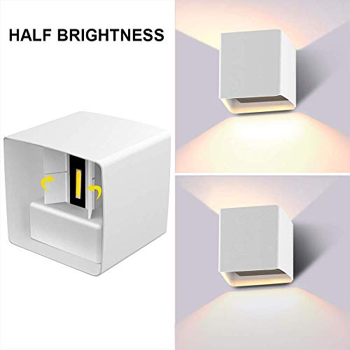 Applique da Parete Moderna 10W 3000K 1000LM, Hommie Lampada da Parete Alluminio Impermeabile per Camera da Letto, Soggiorno, Sala da Pranzo, Corridoio, Luce Bianca Calda- (Bianco) - 3