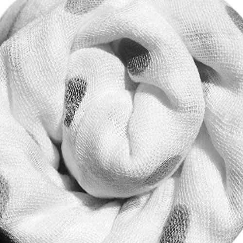 ❤️ Mussola baby swaddle coperta “4 Pack” di Cuddlebug ❤️ | Disponibile in 5 varianti di colore | 4 Adorabili Design | Formato Grande 120 x 120 cm | Morbide Copertine in Mussola | Regalo Bebè – Ideale per Set Biancheria Bebè | Unisex | Copertina Neonato Cotone | Mussola Neonato | Set Regalo Neonato | Mussola Di Cotone … (Macchie n’strisce) - 8