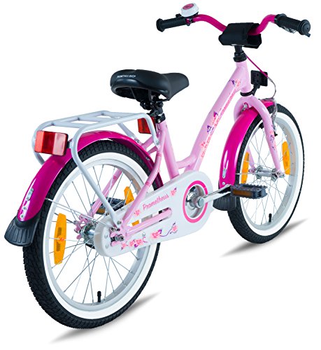 Prometheus Bicicletta da Bambina dai 6 Anni nei Colori Rosa e Lilla da 18 Pollici con Freno a V in Alluminio e contropedale – BMX da 18″ Modello 2019 - 5