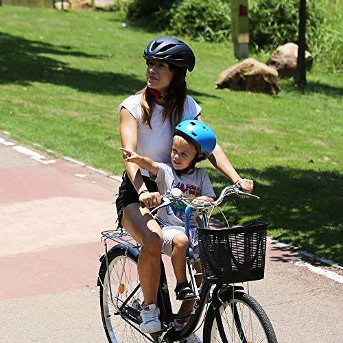 UrRider, seggiolino per Bicicletta per Bambini, Portatile, Pieghevole e Ultraleggero, con corrimano per Biciclette Cruiser, Biciclette Pieghevoli, City Shared, Blue - 7