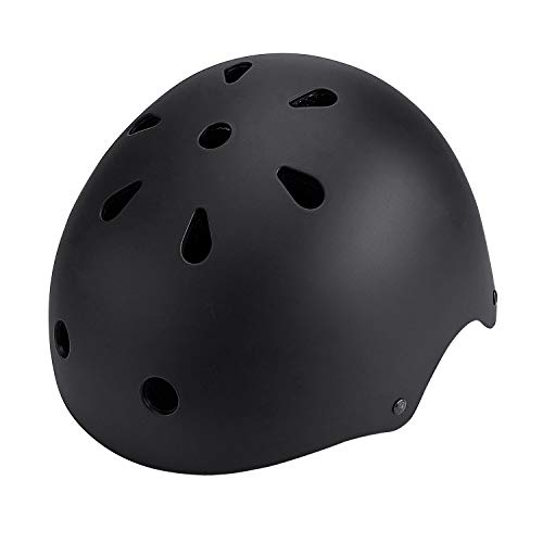 SKL Set di Casco, Ginocchiere, gomitiere e Guanti in Gel per Bambini, per Hoverboard, Scooter, BMX e Bicicletta (Nero) - 4
