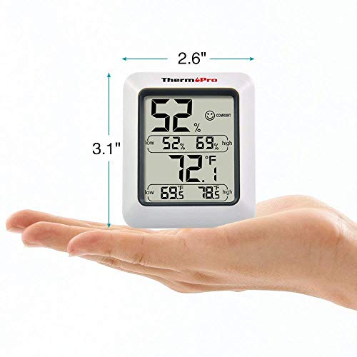 ThermoPro TP50 Termometro Igrometro Digitale/Termoigrometro Misura la Temperatura e umidità per Interno - 7
