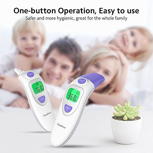 Termometro Bambini CocoBear Termometro Infrarossi Digitale Medicale Fronte Orecchio per Neonato Bambini e Adulti, Lettura Istantanea Allarme Febbre Certificazione Professionale CE FDA - 8