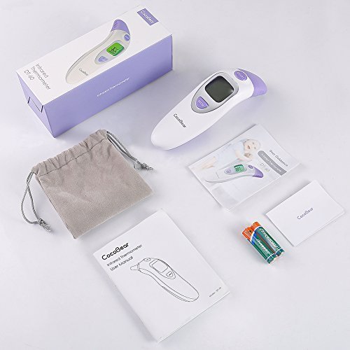 Termometro Bambini CocoBear Termometro Infrarossi Digitale Medicale Fronte Orecchio per Neonato Bambini e Adulti, Lettura Istantanea Allarme Febbre Certificazione Professionale CE FDA - 9
