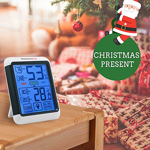 ThermoPro TP55 Termometro Igrometro Digitale da Interno, Misuratore di Umidità e Temperatura con Grande LCD Schermo di Tocco Retroilluminato, Memoria Massima/Minima, Monitor di Comfort Casa - 2