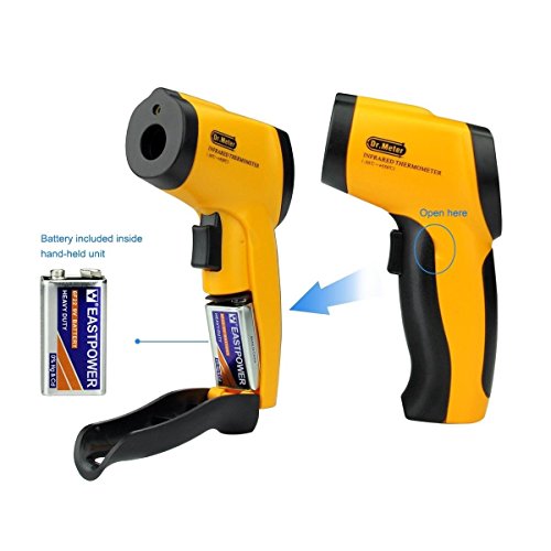 Dr.meter IR-20 Termometro Pistola Digitale ad Infrarossi per Esterni/interni con Fondina, Range da -50 a 550¡ãC; funzione trattenimento massimo/minimo, batteria inclusa, 12 mesi di garanzia - 3
