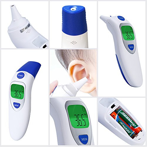 Termometro Medico Digitale a Infrarossi Per Orecchio e la Fronte,YUKICARE Termometro Domestico Professionale 4 in 1 per Bambini Adulti e Oggetti – Certificazione CE e FDA - 3