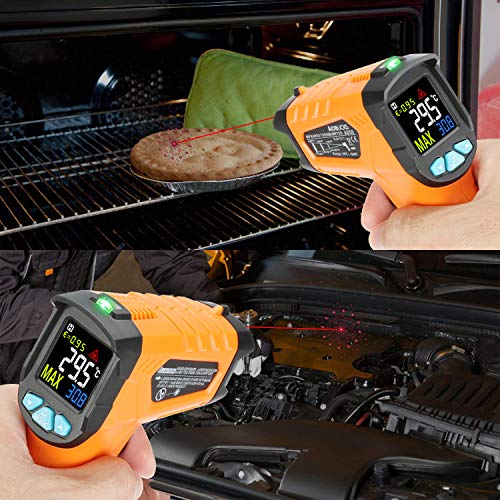 Termometro a infrarossi AD50 Termometro Digitale Laser Pistola Termometro Professionale -50°C a 600°C con sonda per cucina dolci forno ambiente interno industria e scienza LCD display - 6