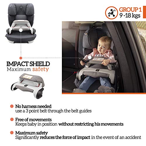 ⭐Seggiolino Auto Gruppo 1/2/3, Isofix, con Protezione d’Impatto, Norma ECE R44/04 (Sicurezza per Bambini 9-36kg) – Seggiolino Auto 9-36 kg Isofix, Rialzo Macchina Bimbo – Seggiolini Auto Reclinabile - 4