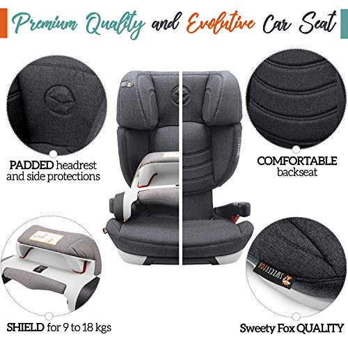 ⭐Seggiolino Auto Gruppo 1/2/3, Isofix, con Protezione d’Impatto, Norma ECE R44/04 (Sicurezza per Bambini 9-36kg) – Seggiolino Auto 9-36 kg Isofix, Rialzo Macchina Bimbo – Seggiolini Auto Reclinabile - 7