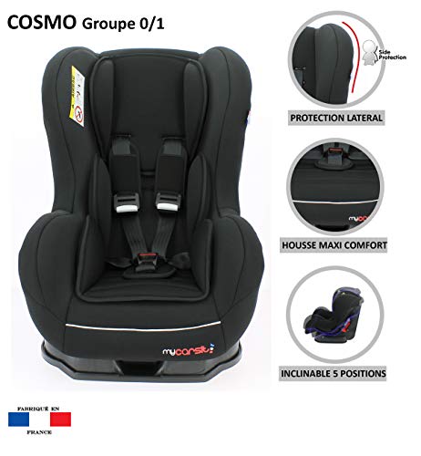 Seggiolino auto gruppo 0+/1 da 0 a 18 kg – produzione 100% francese – 3 stelle test tcs – poggiatesta e seduta imbottiti - 2