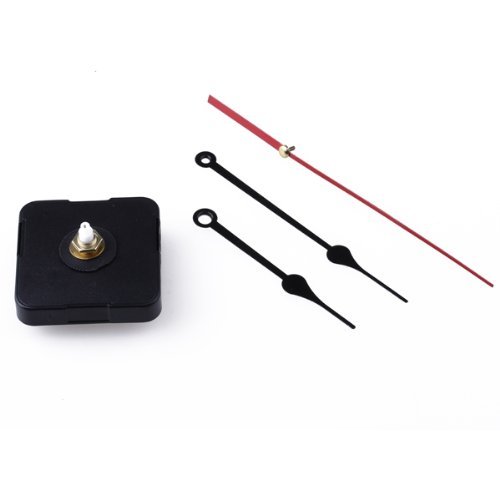 Gleader Movimento Meccanismo dell’orologio Nero Ora Minuti secondo lancetta rossa fai da te strumento set - 3