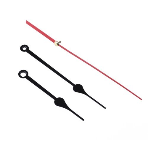 Gleader Movimento Meccanismo dell’orologio Nero Ora Minuti secondo lancetta rossa fai da te strumento set - 6