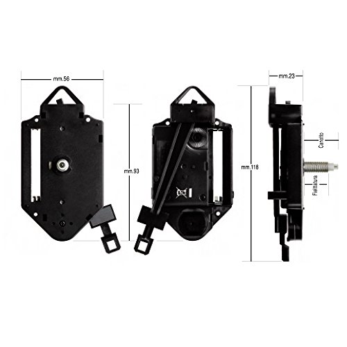 Clock-it Meccanismo Pendolo Di Qualità perno Medio 16mm per riparazione, sostituzione o realizzazione orologi pendolo da parete. Azienda italiana specializzata. - 2