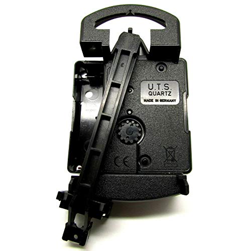 Meccanismo di ricambio al quarzo tedesco UTS Euroshaft per orologio a pendolo 20mm shaft – suitable for clock faces 8-12mm thick Nero - 2