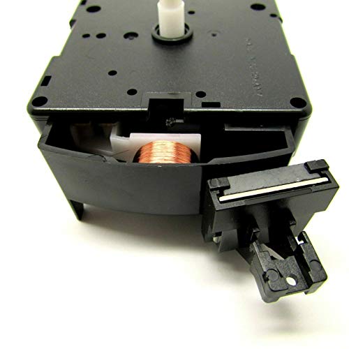 Meccanismo di ricambio al quarzo tedesco UTS Euroshaft per orologio a pendolo 20mm shaft – suitable for clock faces 8-12mm thick Nero - 4