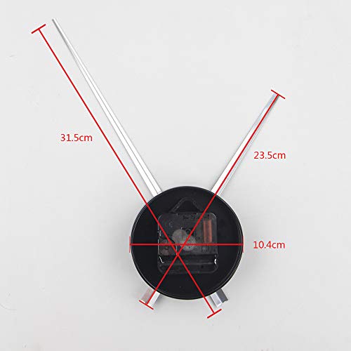 Timelike, lancette 3D con meccanismo al quarzo per orologio da parete 3D fai da te, accessori per l’arredamento della casa, colore nero - 5