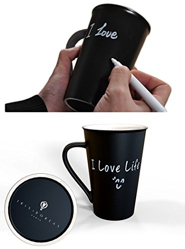 Iris&Boreas Tazza e Mug Ardesia Personalizzabile, Scrivere all’Infinito Messaggi, Regalo - 4