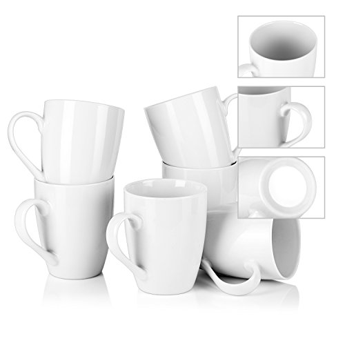MALACASA, Serie Elisa, 6 Pezzi Porcellana da tavola in Porcellana Tazza da caffè Tazza da caffè Tazza da caffè Set da Colazione Tazza da caffè - 3