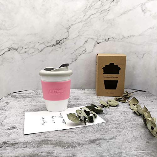 Faireach Tazza da caffè da Viaggio 340ml/12oz, Coffee To Go Cup Riutilizzabile con Coperchio da Asporto, Eco Tazze Mug Senza BPA, per Lavastoviglie e Microonde, Rosa - 7