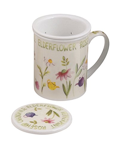 Excelsa Tisaniere con Filtro e Coperchio, Porcellana, Multicolore, colori assortiti, 1 pezzo - 4