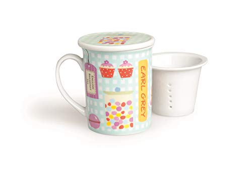 Excelsa Sweet Tisaniera con Filtro E Coperchio, Porcellana, Multicolore, capacità: 200 ml - 3