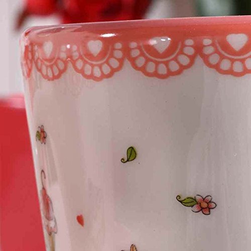 Set teiera, tazza e piatto impilabili in ceramica fragolina. 00093 TEIERE TISANIERA TISANIERE TAZZINA TAZZINE - 2