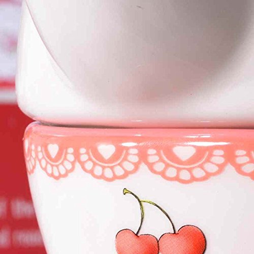 Set teiera, tazza e piatto impilabili in ceramica fragolina. 00093 TEIERE TISANIERA TISANIERE TAZZINA TAZZINE - 3