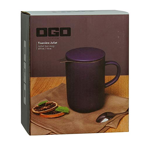 Ogo Living tisanière in gres con coperchio, Bleue, 14 x 9 x 14 (cm) - 6