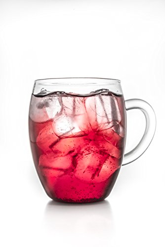 Bicchiere di tè di Creano all in one, grande tazza di tè con filtro e coperchio di vetro, 400ml - 5