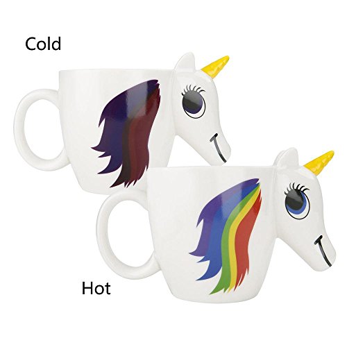 Aolvo Tazza Di Unicorno, Tazze Da Caffè In Ceramica Personalizzate Che Cambiano Colore Tazza Di Caffè Magica Originale, Sensibile Al Calore 3D - 4