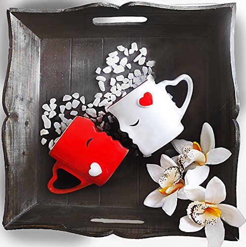 Mia ♥ Mio – Tazza da caffè/Set Bacio Tazze in Ceramica (Rosso) - 2