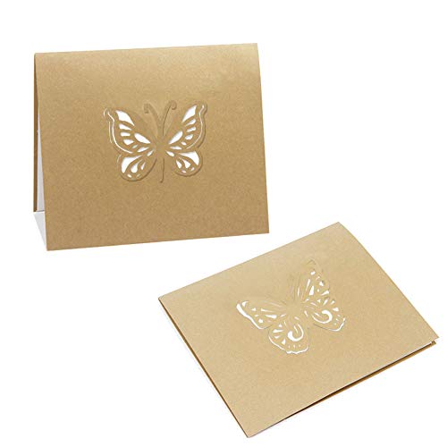 Tomkity Fustelle Stencil in Metallo a Forma di Fiore Foglia di Albero Farfallaper Fai da Te, Scrapbooking Album (Farfalla) - 4