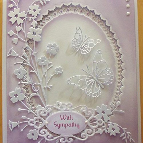 , kit fustelle in metallo con matrice da taglio per scrapbooking, progetti fai-da-te, bigliettini, motivo a farfalla - 3