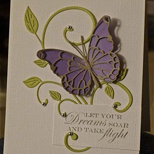 , kit fustelle in metallo con matrice da taglio per scrapbooking, progetti fai-da-te, bigliettini, motivo a farfalla - 4