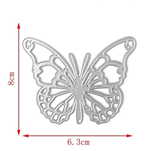 , kit fustelle in metallo con matrice da taglio per scrapbooking, progetti fai-da-te, bigliettini, motivo a farfalla - 6