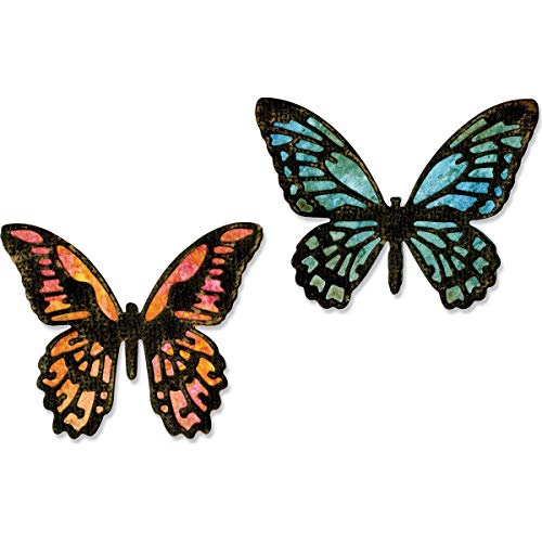 Sizzix Thinlits Fustella 4 Pezzi Mini Farfalle Dettagliate, Steel, Multicolored, 19.1×14.4×0.4 cm 6 unità - 2