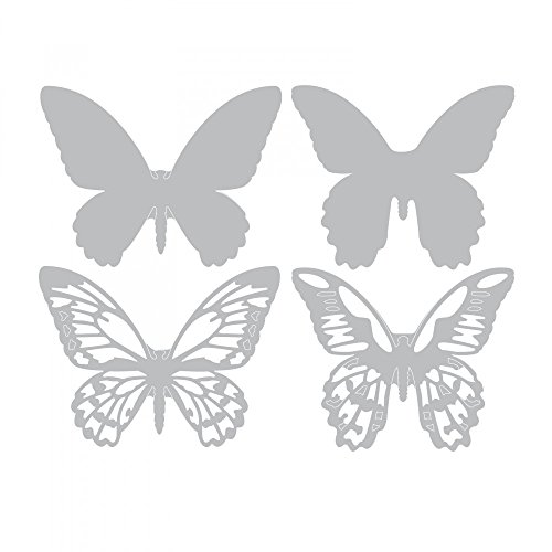 Sizzix Thinlits Fustella 4 Pezzi Mini Farfalle Dettagliate, Steel, Multicolored, 19.1×14.4×0.4 cm 6 unità - 3