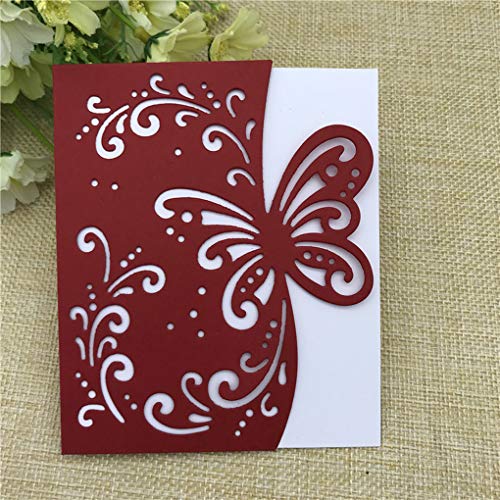 Rekkles Modello di Farfalla Fustelle, Stencil Scrapbooking goffratura Album Crafts Carbonio Modello d’Acciaio - 3