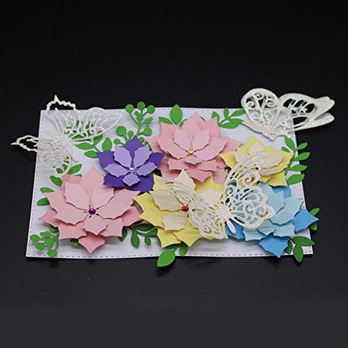 Lazzboy Fustelle Natale Scrapbooking Metallo Stencil Paper Card Craft per Sizzix Big Shot/Altre Macchine(E, Farfalle) - 2