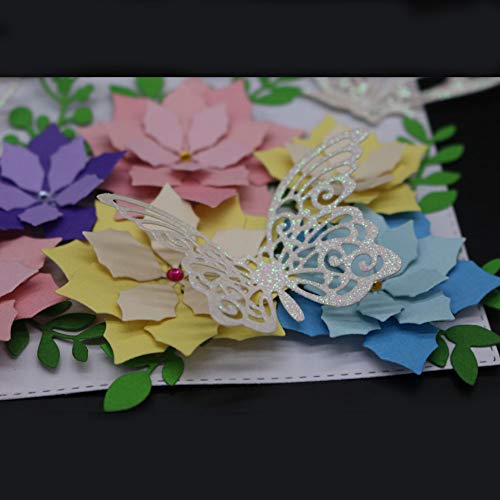 Lazzboy Fustelle Natale Scrapbooking Metallo Stencil Paper Card Craft per Sizzix Big Shot/Altre Macchine(E, Farfalle) - 4