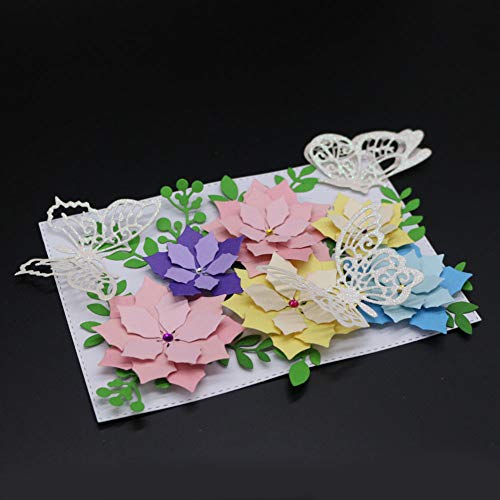 Lazzboy Fustelle Natale Scrapbooking Metallo Stencil Paper Card Craft per Sizzix Big Shot/Altre Macchine(E, Farfalle) - 6