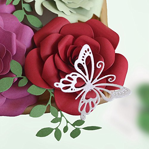 ONEVER Fustelle Figura della Farfalla Carte Decorative Bordi Metallici Stencil per Greeting Card Copertura goffratura Stencil Fai da Te Scrapbooking Album (Farfalla) - 2